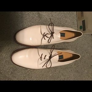 Cole Haan New in Box White Leather Loafers